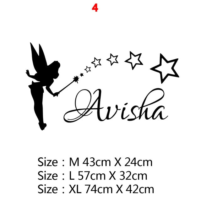 Cartoon Custom Wall Decal Personalized Names