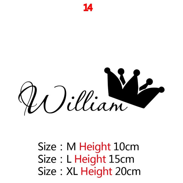 Cartoon Custom Wall Decal Personalized Names