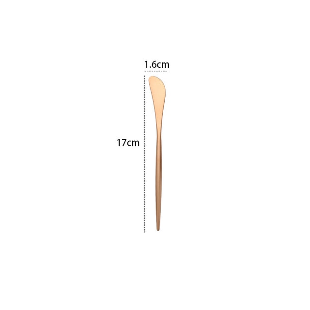 Steel Rose Gold Spoon Forks Knives Set Western Dinnerware