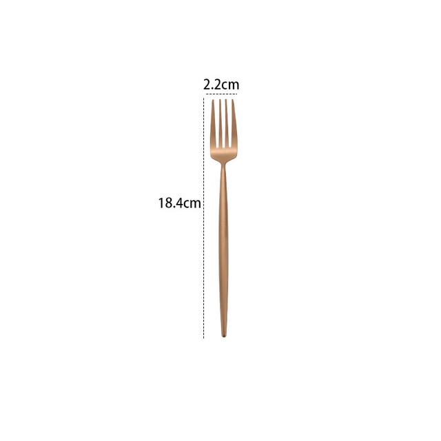 Steel Rose Gold Spoon Forks Knives Set Western Dinnerware