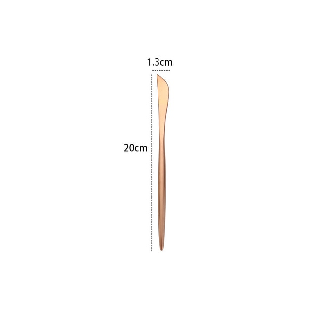 Steel Rose Gold Spoon Forks Knives Set Western Dinnerware