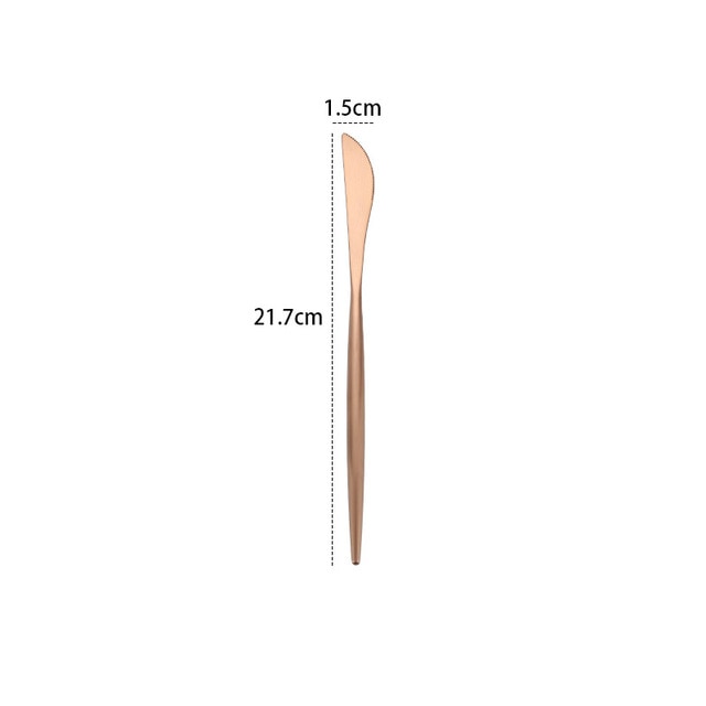 Steel Rose Gold Spoon Forks Knives Set Western Dinnerware