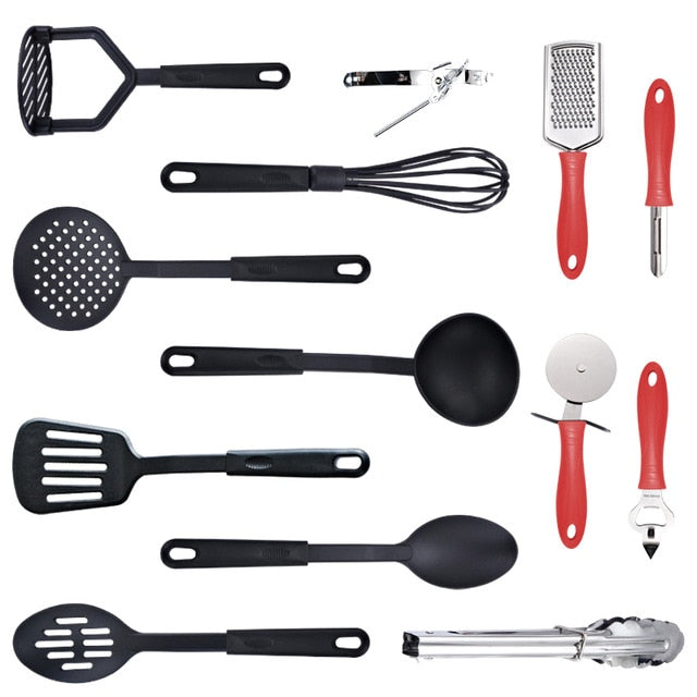 7 to 13 Pieces Heat Resistant Nylon Cookware Set
