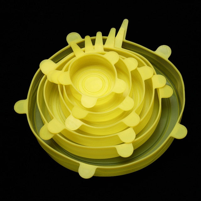 Silicone Stretch Lids Food Taper Bowl Pot
