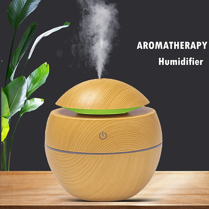 Wood Grain Mini Air Humidifier Ultrasonic