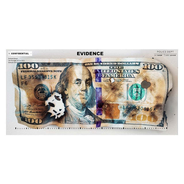 Wall Art Gold Modern Popular Money Canvas