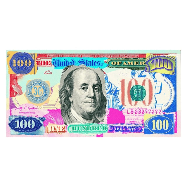 Wall Art Gold Modern Popular Money Canvas