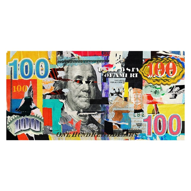 Wall Art Gold Modern Popular Money Canvas