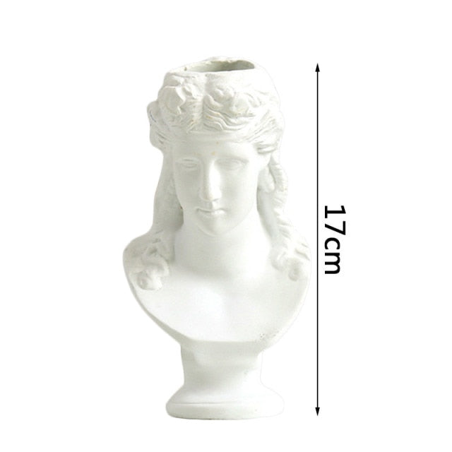 Creative Portrait Human Head Flower Vase