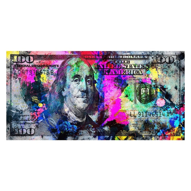Wall Art Gold Modern Popular Money Canvas