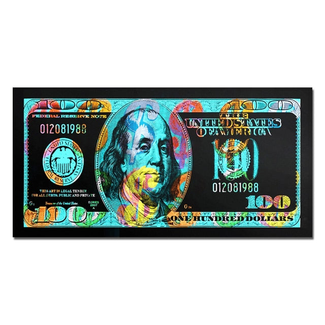 Wall Art Gold Modern Popular Money Canvas