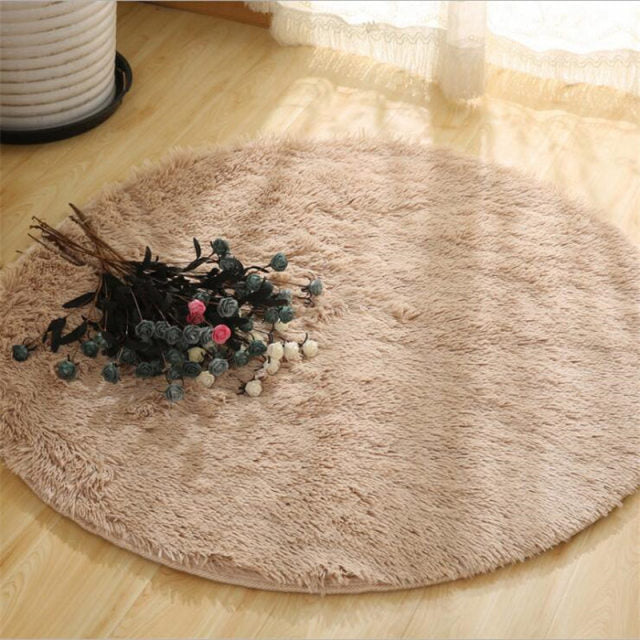 Fluffy Round Rug Carpets for Living Room Thicker Pile Rug