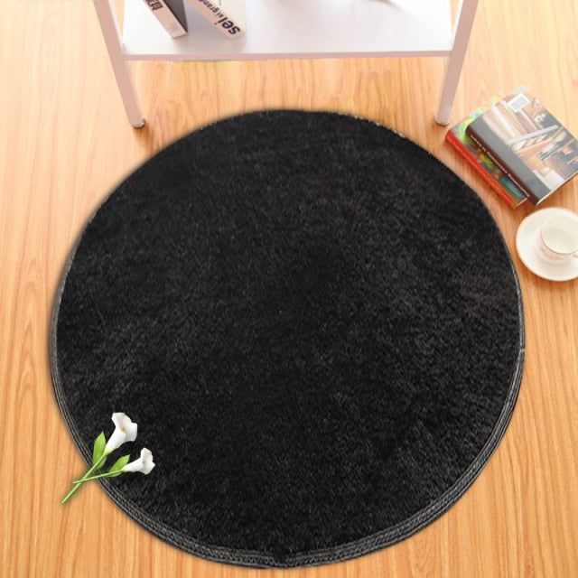 Fluffy Round Rug Carpets for Living Room Thicker Pile Rug