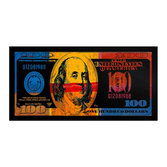Wall Art Gold Modern Popular Money Canvas