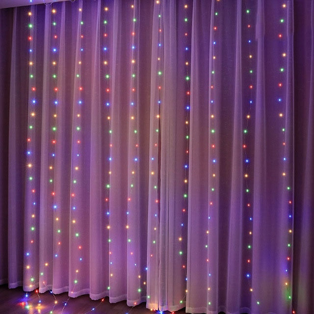 Lights Curtain Garland Christmas Decorations