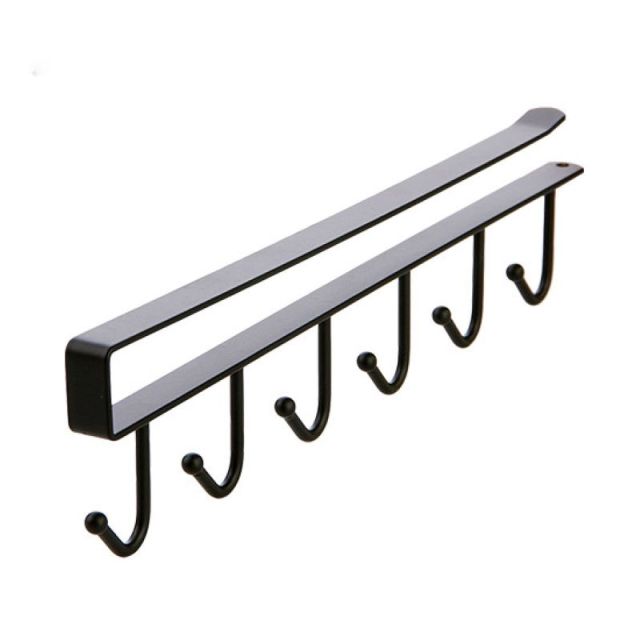 Iron 6 Hooks Shelf Mug Cup Hanger