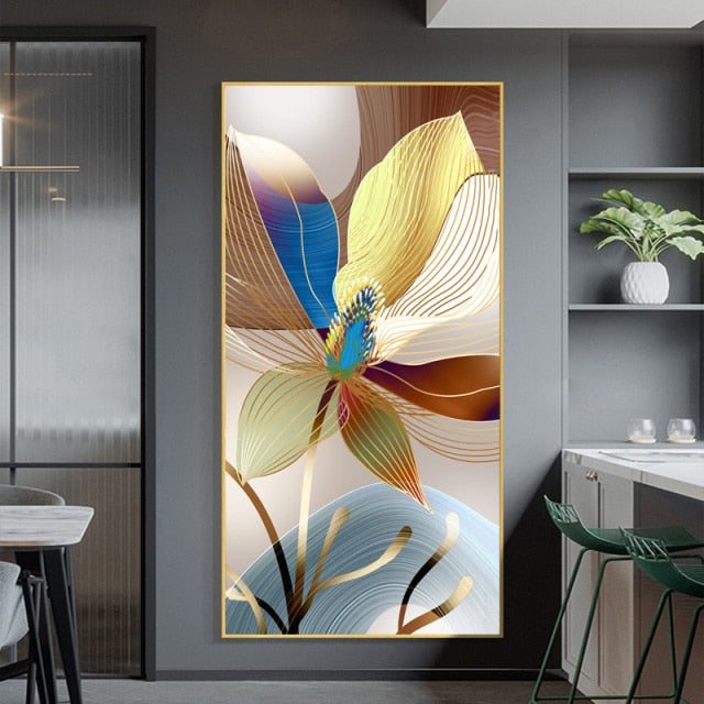 Abstract Flower Picture Canvas Painting