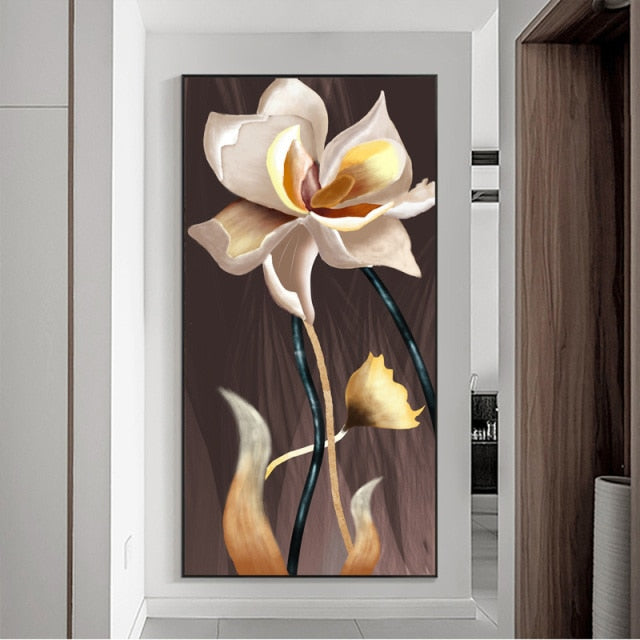 Abstract Flower Picture Canvas Painting