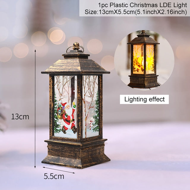 Santa Claus Snowman Light Merry Christmas Decor