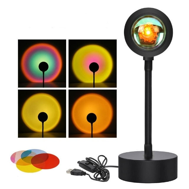 USB Rainbow Sunset Lamp APP Color RGB LED Light