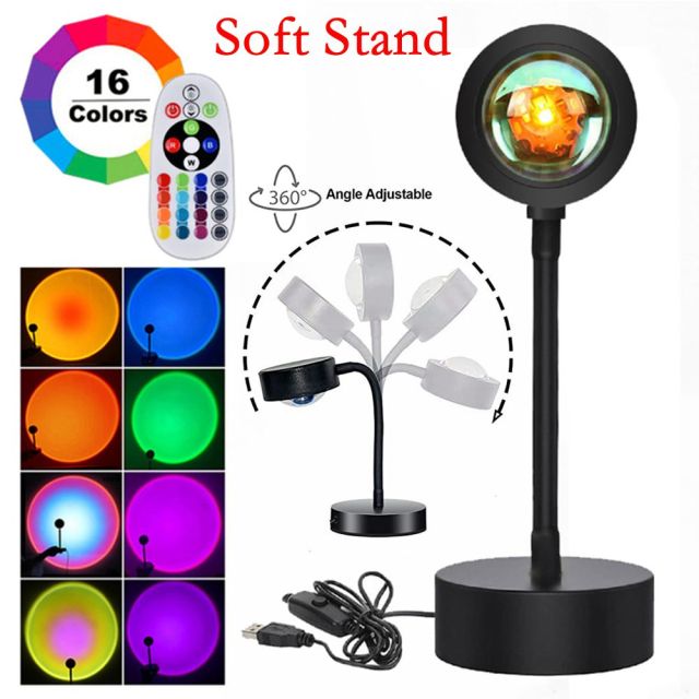 USB Rainbow Sunset Lamp APP Color RGB LED Light