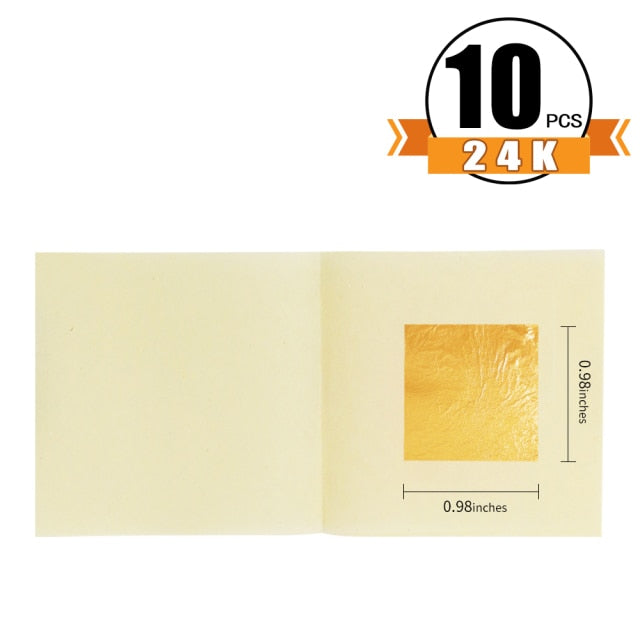 Pure Gold Foil Sheets for Cake Decoration