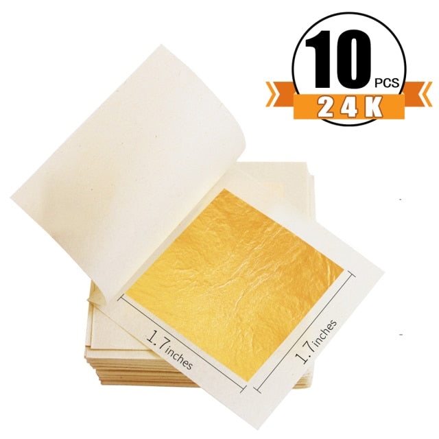 Pure Gold Foil Sheets for Cake Decoration