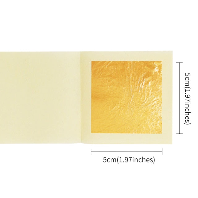Pure Gold Foil Sheets for Cake Decoration