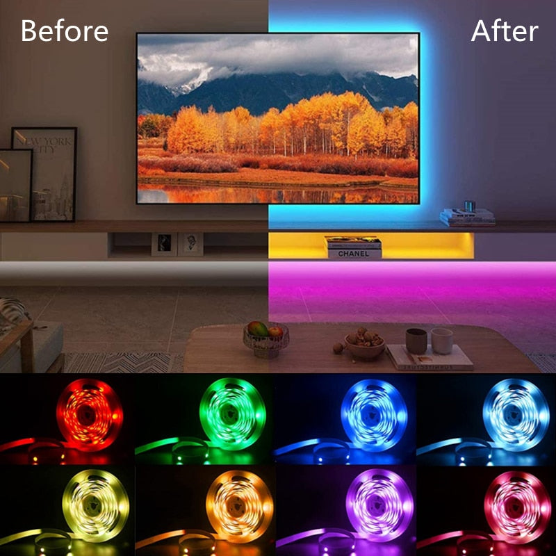 LED Strip Light RGB Bluetooth Remote Flexible Lamp