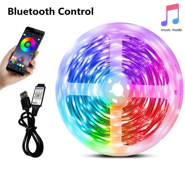 LED Strip Light RGB Bluetooth Remote Flexible Lamp