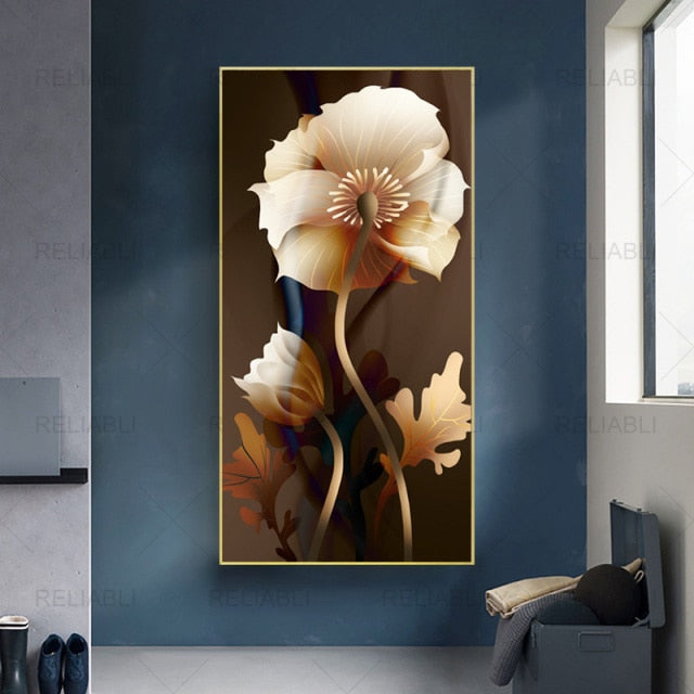 Abstract Flower Picture Canvas Painting