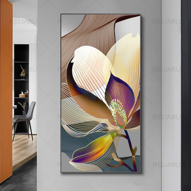 Abstract Flower Picture Canvas Painting