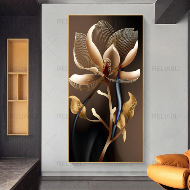 Abstract Flower Picture Canvas Painting