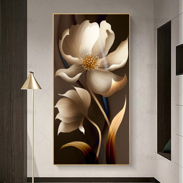 Abstract Flower Picture Canvas Painting