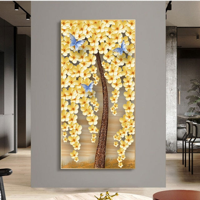Abstract Flower Picture Canvas Painting