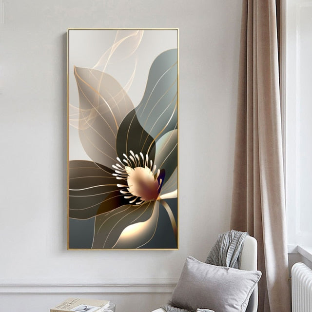 Abstract Flower Picture Canvas Painting