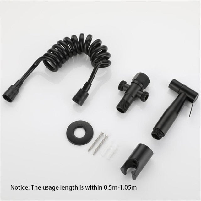 Black Portable Bidet Sprayer Stainless Steel