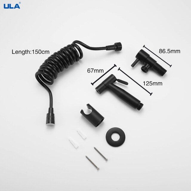 Black Portable Bidet Sprayer Stainless Steel