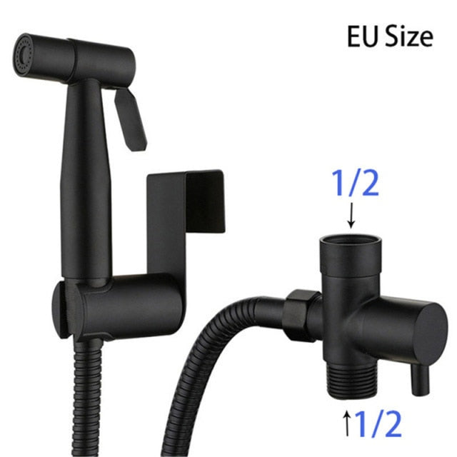 Black Portable Bidet Sprayer Stainless Steel