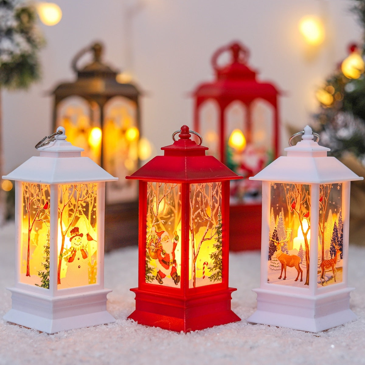 Santa Claus Snowman Light Merry Christmas Decor