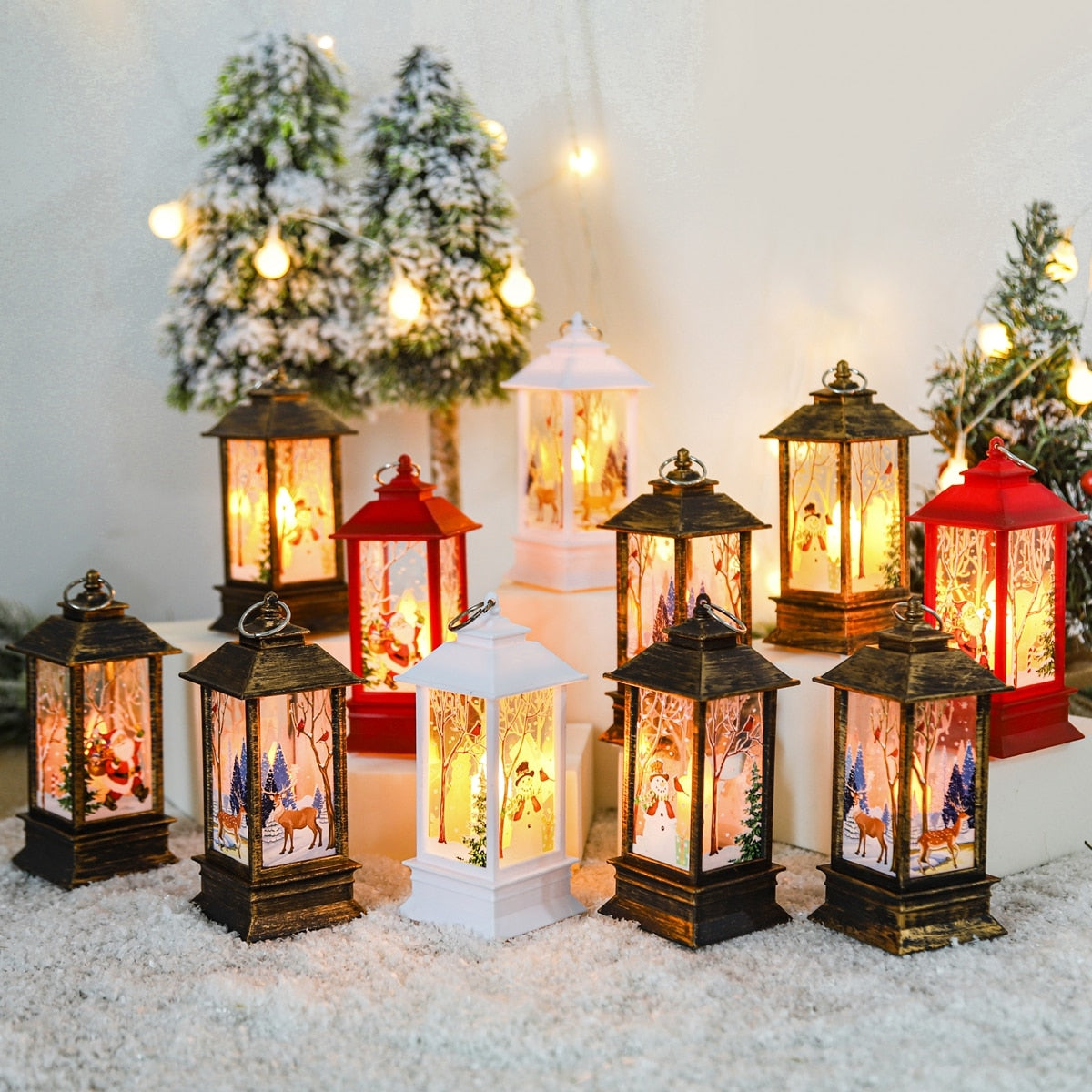 Santa Claus Snowman Light Merry Christmas Decor
