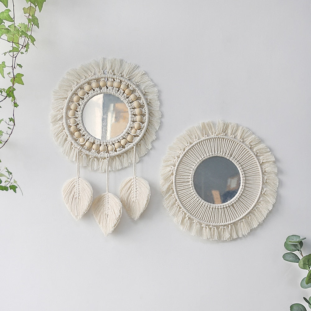 Round Macrame Mirror Wall Hanging