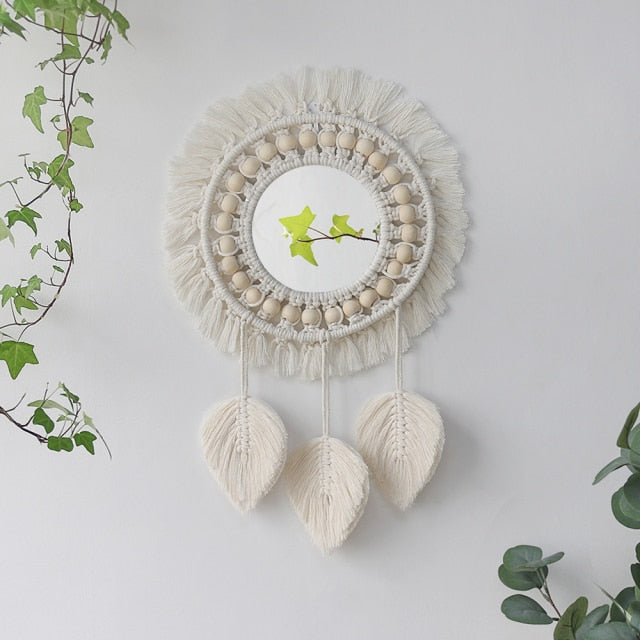 Round Macrame Mirror Wall Hanging