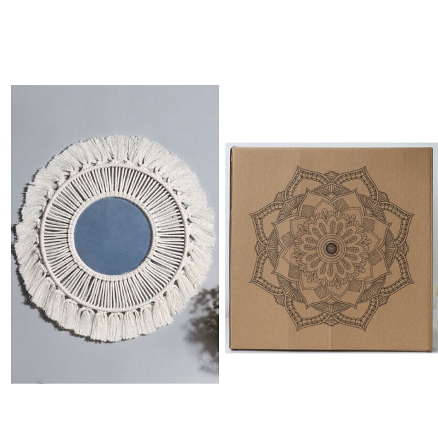 Round Macrame Mirror Wall Hanging