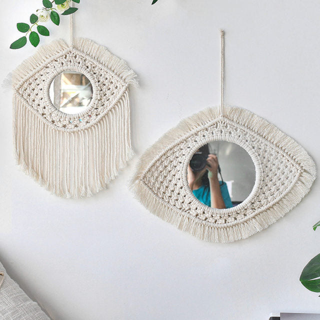 Round Macrame Mirror Wall Hanging