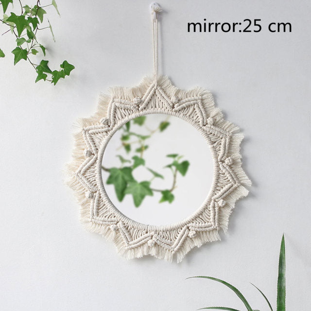 Round Macrame Mirror Wall Hanging