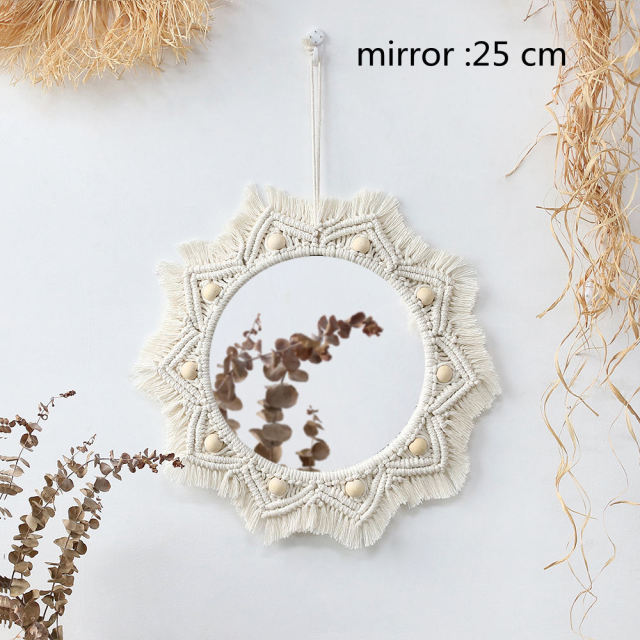 Round Macrame Mirror Wall Hanging