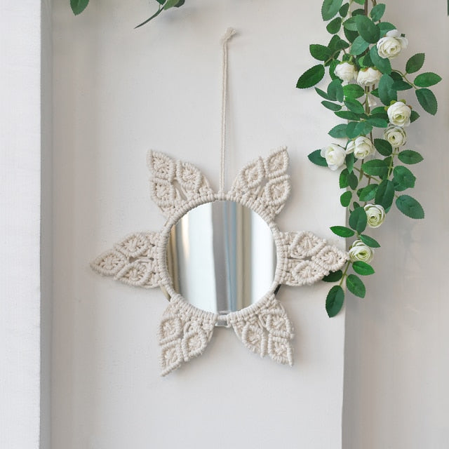 Round Macrame Mirror Wall Hanging