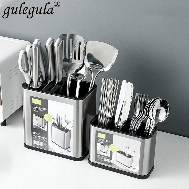 Knife Holder Tube Spoon Storage Box Rack