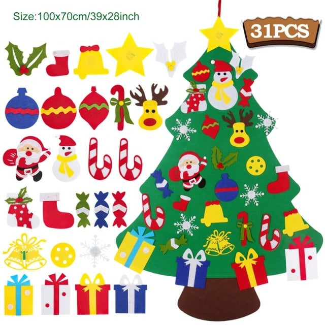 Kids DIY Felt Christmas Tree Decorations For Home